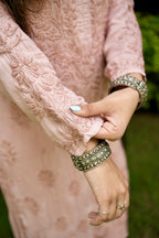 Modal Chikankari Kurta Set - Beige | Noor Collection